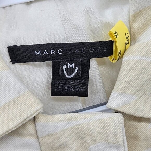 Marc Jacobs Zebra Print Longline Coat Jacket Yellow Beige & White Women's Size M - Picture 7 of 12